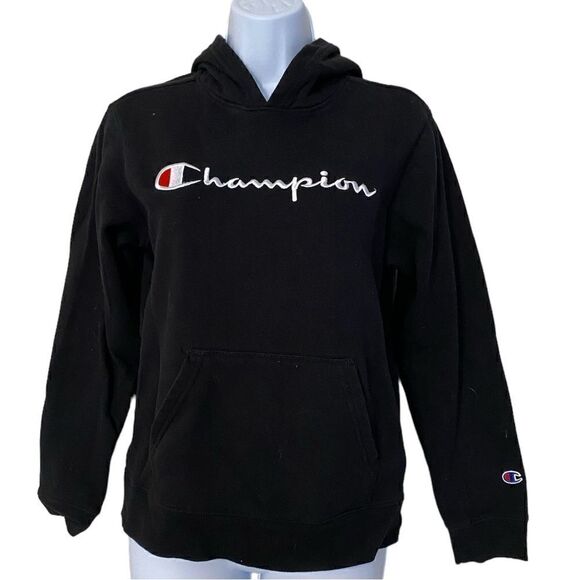 Champion Signature Logo Youth Fleece Hoodie - Picture 1 of 6